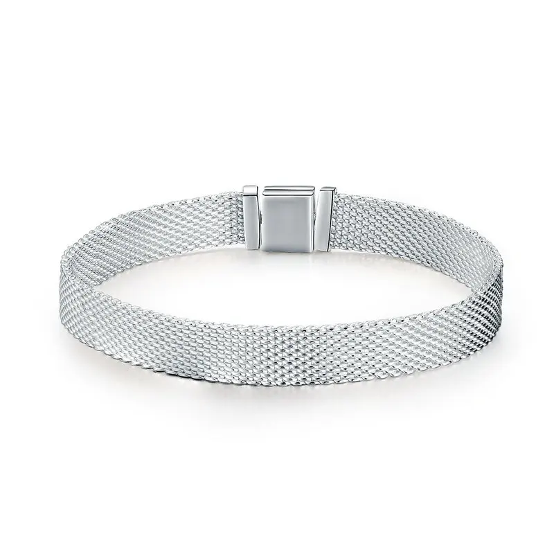 WOSTU 925 пробы, серебряный браслет и браслеты для женщин, подходят для DIY, подвески, бусины, оригинальные ювелирные изделия, подарок - Цвет камня: DXX001