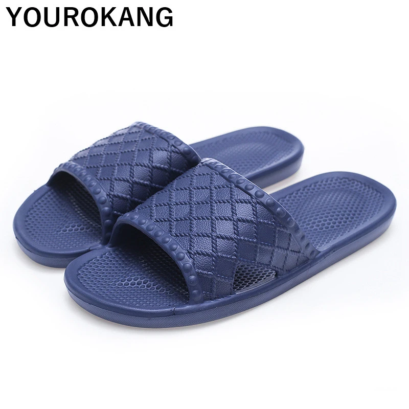 Summer Men Home Slippers Indoor Badslippers Soft Floor Male Flip Flops Antiskid Couple Beach Shoes Lovers Slides Household | Обувь