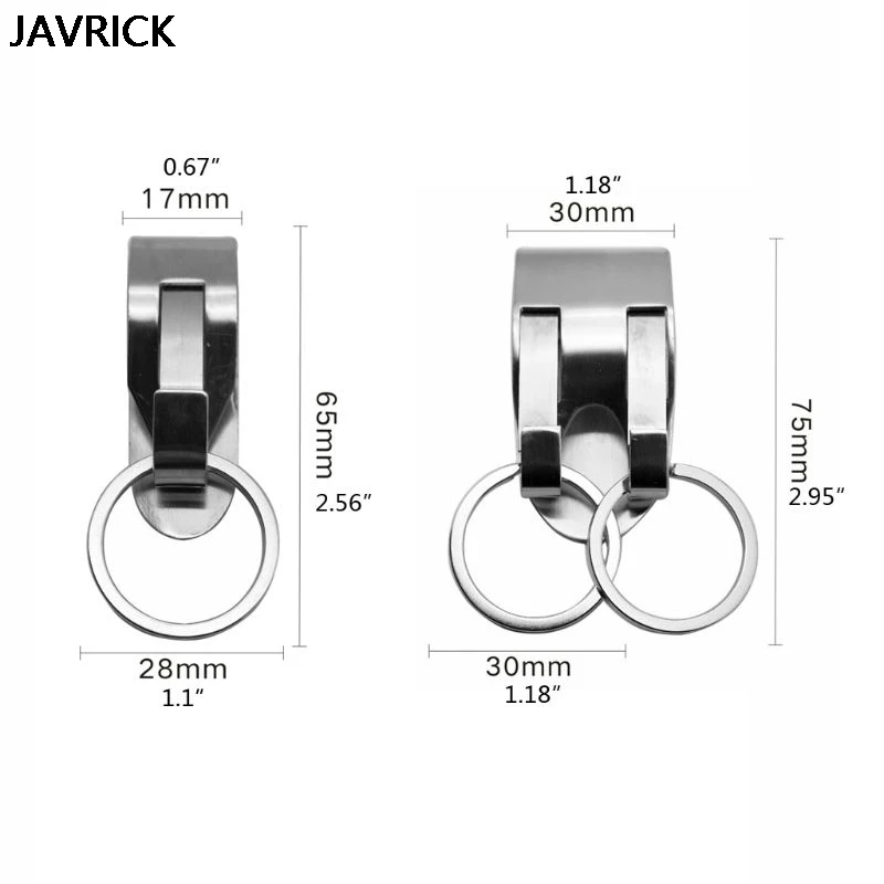 Мужской брелок из нержавеющей стали безопасный зажим на сверхмощный ремень для