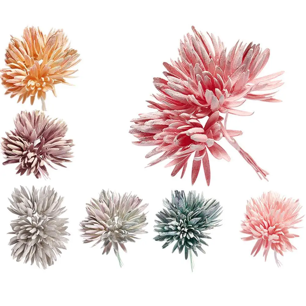 

12cm New Artificial Flower Silk Mini Handmade Bouquet For Wedding Home Decoration DIY Wreath Christmas Fake Flowers