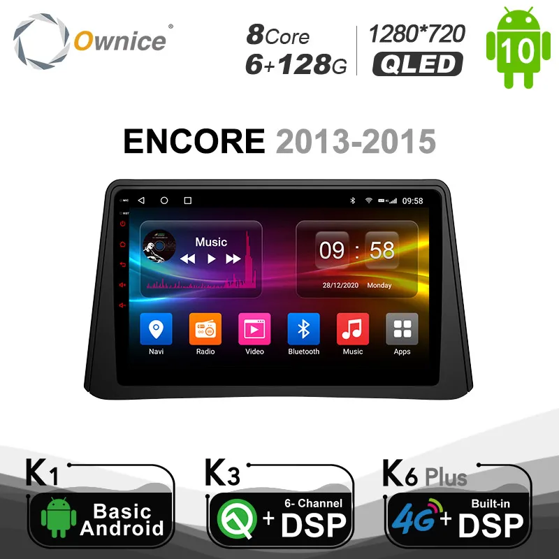 6G + 128G Ownice для BUICK Encore 2013 2014 2015 Android 10 0 автомобильный радиоплеер DVD GPS Navi 8Core 4G LET 1280*720