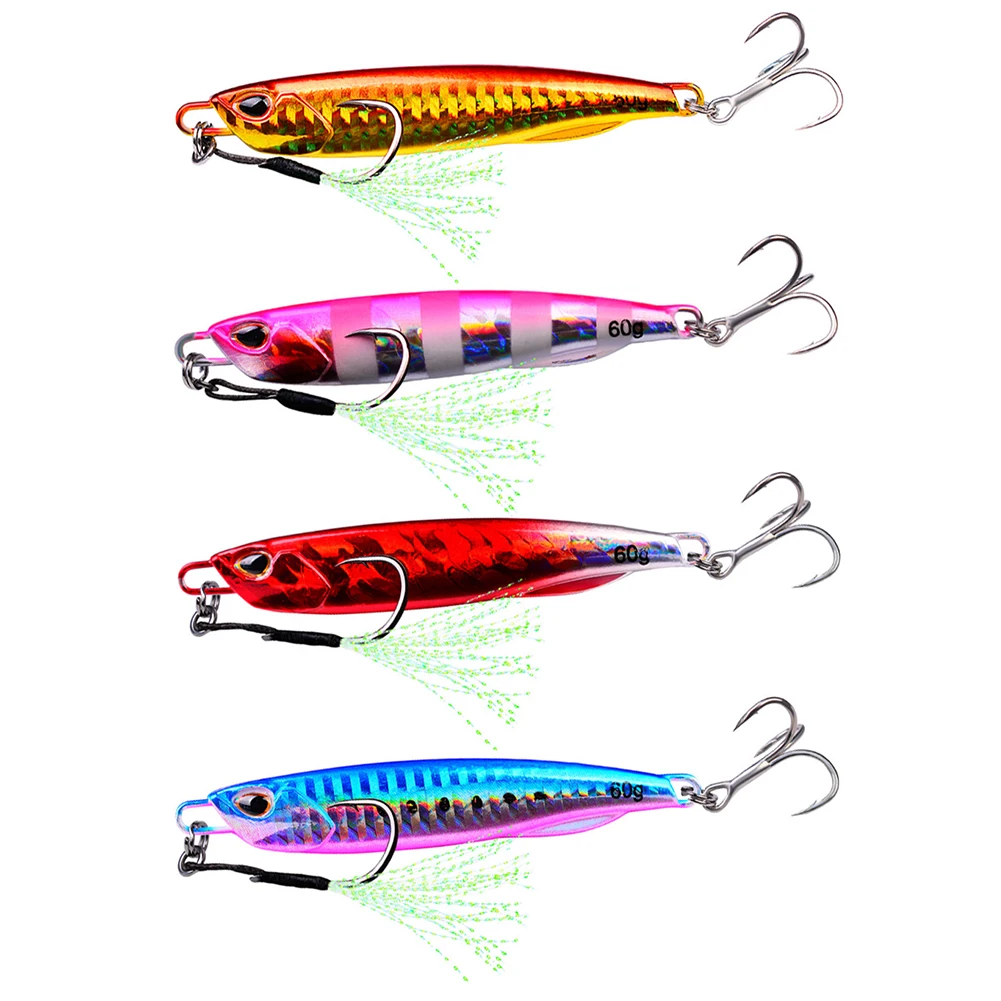 

Metal Jig Sinking Fishing Lure Hard Artificial Trolling Jigging Lure Saltwater Casting Bait Trout Jigging Bass Fishing Tackle