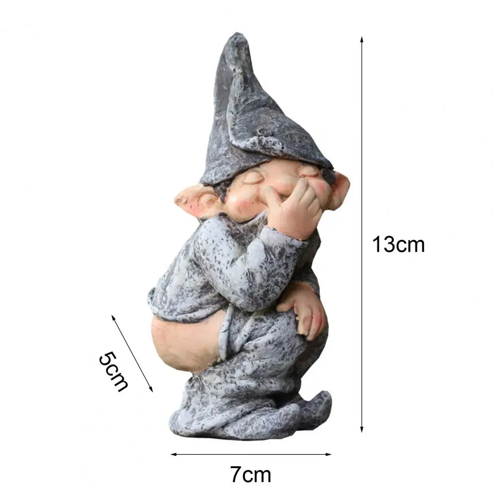 

Display Mold Simulation Funny Gnome Toy Miniature Dwarf Figurine Statue Gardening Office Desktop Bedroom Decor Wacky Gift