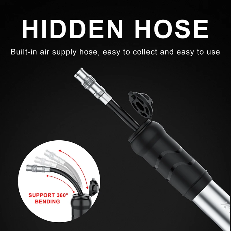 X-TIGER Portable Bike Pump Mini Hand Cycling Ball Toy Tire Inflator Schrader Presta Valve MTB Aluminum Bicycle | Спорт и развлечения