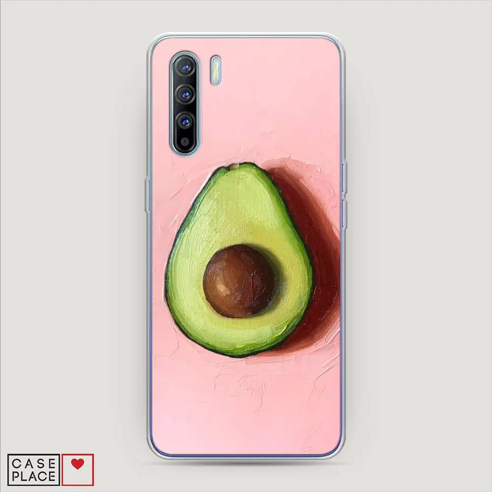 Чехол Силиконовый для Oppo Reno 3 Авокаддляя живопись защитная накладка бампер