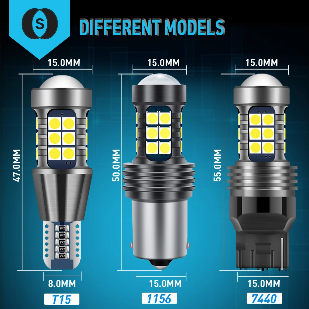 

2Pcs Super Bright T15 W16W LED No Error 921 912 LED Lamp for Car Back up Reverse Lights CANBUS for Nissan Juke X trail Qashqai