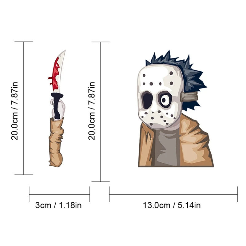 

2020 New Car Rear Window Wiper Sticker Halloween Horror Skull Pumpkin Mask Man Auto Wiper Waving Decoration Decals