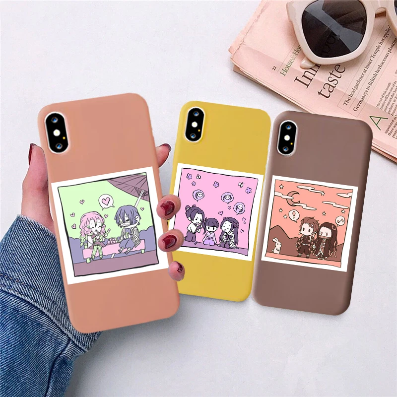 Силиконовый чехол для телефона Kamado Nezuko Kimetsu No Yaiba рассекающий демонов iPhone X XS XR 11 Pro