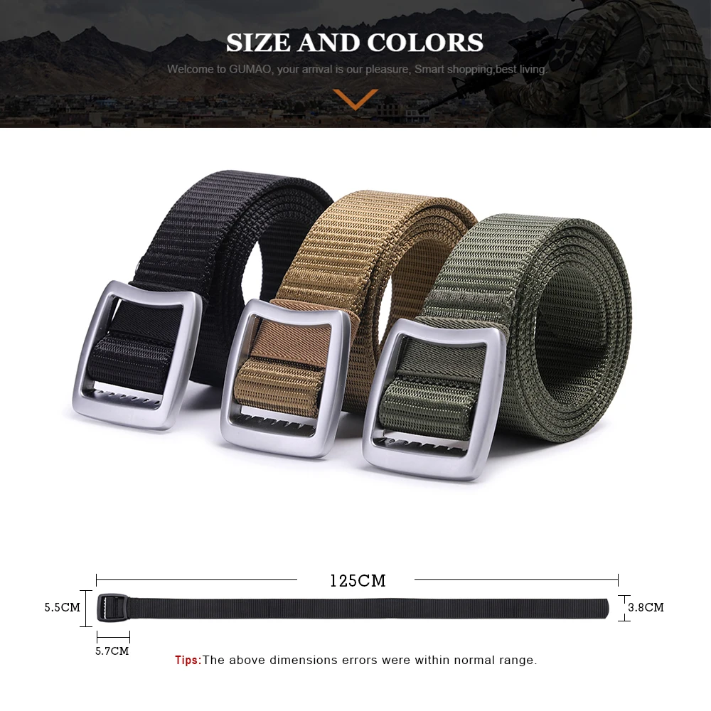 Уличный нескользящий тактический ремень военный утолщенный нейлоновый