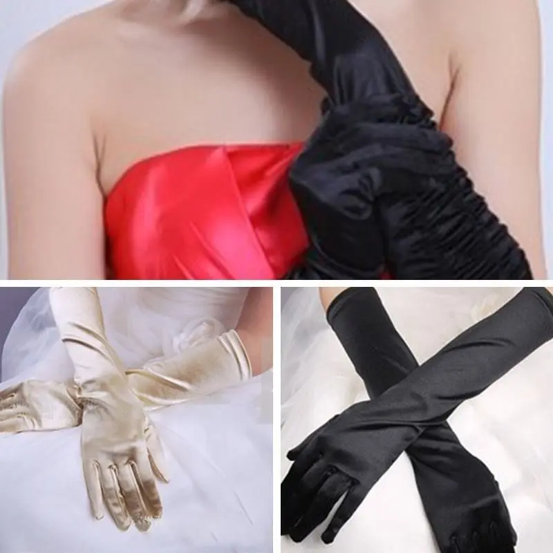 Винтажная Женская Элегантность Сплошной цвет Пром стрейч Хэллоуин атласная