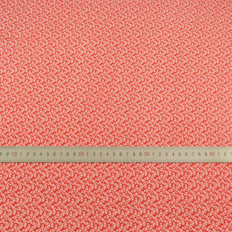 Букшевый принт с красным цветком 100% хлопок простая ткань лоскутное домашнее