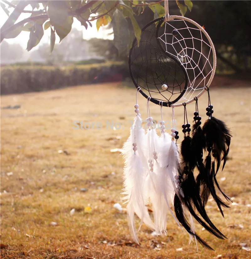 

New fashion jewelry Hot chinese kungfu Tai Chi Dreamcatcher Wind Chimes Indian Style Feather Pendant Dream Catcher Gift