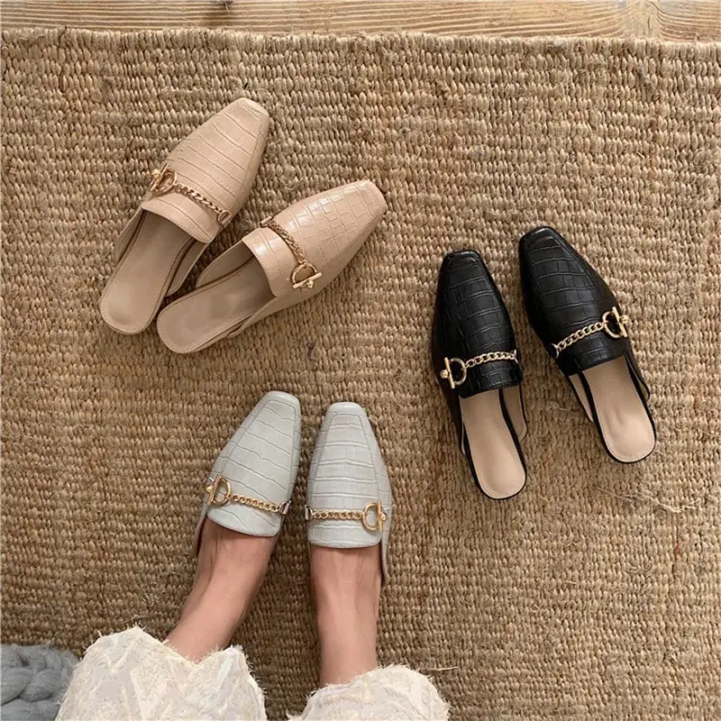 Женские мюли MONMOIRA элегантные винтажные туфли на плоской подошве с квадратным