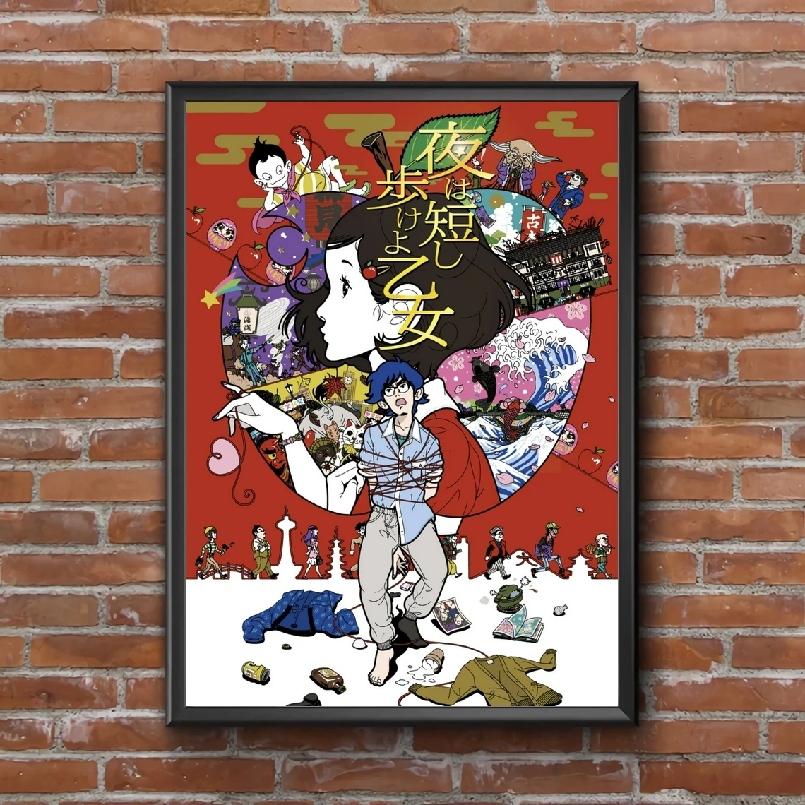 

The Night is Short, Walk on Girl Anime Canvas Poster Home Wall Painting Decoration (No Frame)