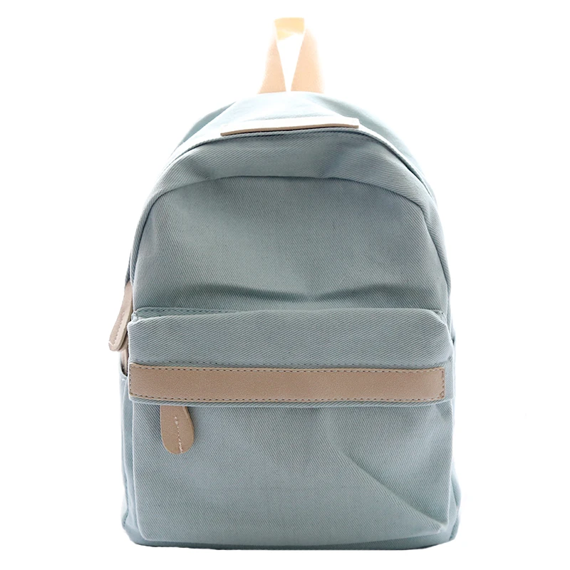 Женский малый свежий холст рюкзак женщин однотонный школьный рюкзак для подростков школьная сумка двух размеров путешествия плечевые сумки новые.