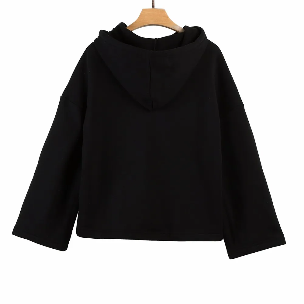 Толстовка для хеллоуина женщин с принтом дьявола свободные толстовки длинными