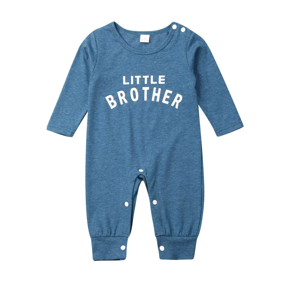 Pudcoco 2021 Newborn Baby Boy Long Sleeve Little Brother Romper Jumpsuit One-Piece Clothes