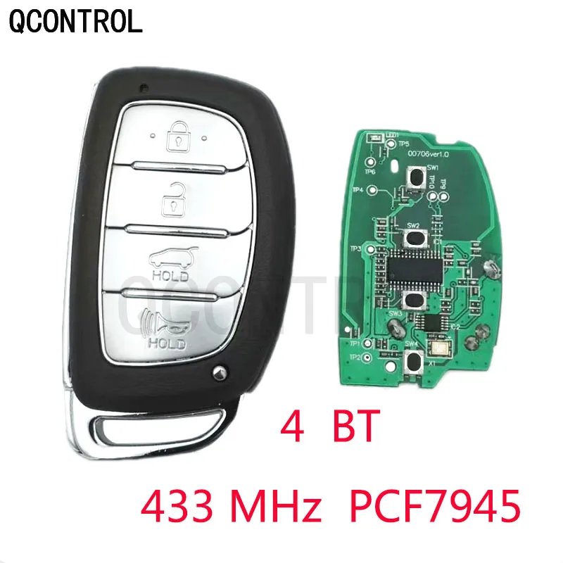 QCONTROL умный телефон 4 кнопки 433 МГц ID46 чип для Hyundai IX35 2015 + FCC ID: 95440 2S610/2S600 TUCSON 2014