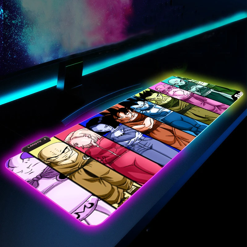 

Anime DBZ RGB Gaming Mouse Pad Laptop Keyboard Mousepad Pads Notbook Computer PC Accessories Game Mousemat Player Play Mats Csgo