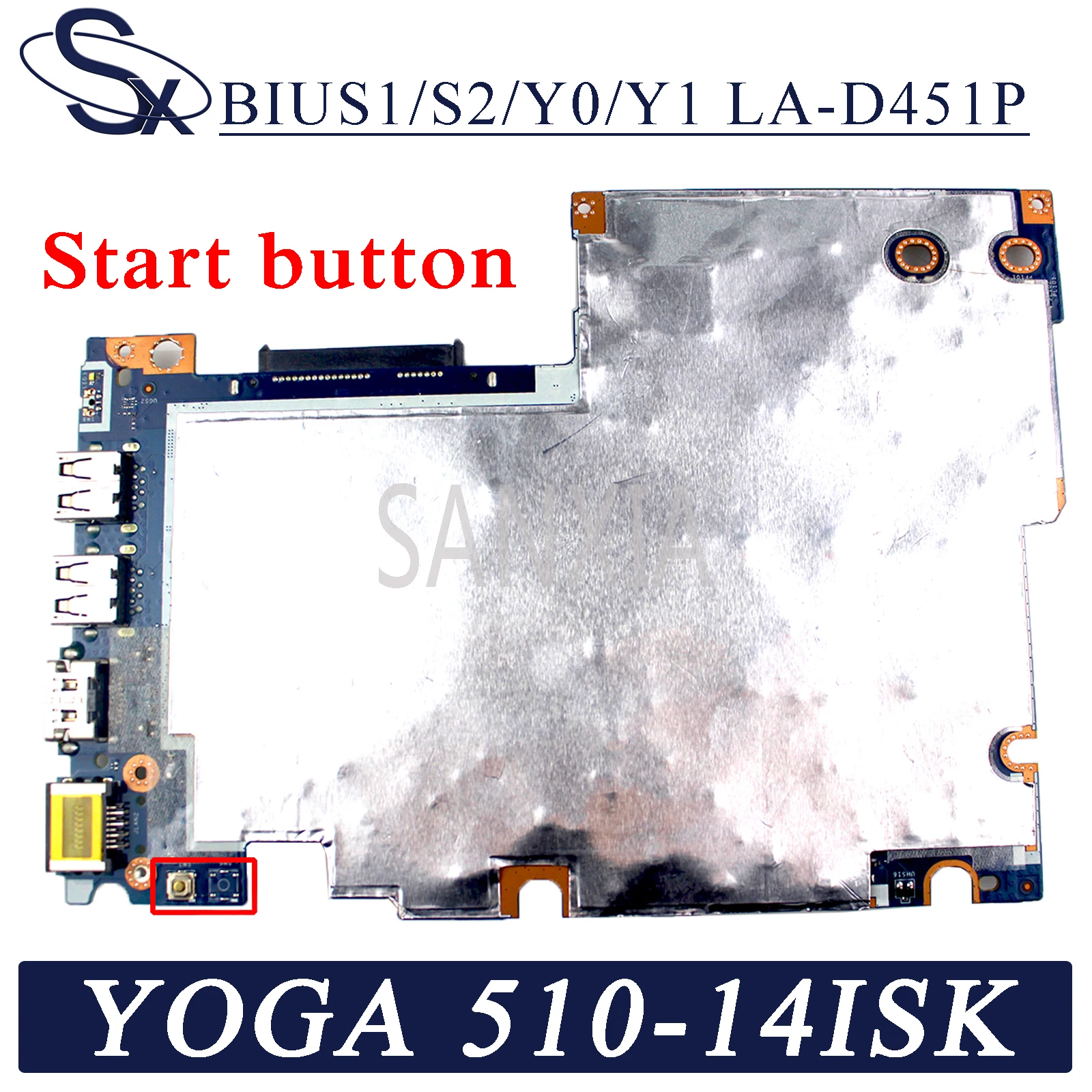 KEFU LA D451P материнская плата для ноутбука Lenovo YOGA 510 14ISK Flex4 1470 оригинальная I5 6200U