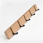 Складная вешалка для пальто Бамбуковая вешалка для шляп для прихожей настенный крючок для двери спальни настенный крючок для гостиной кухни туалета настенный деревянный крючок