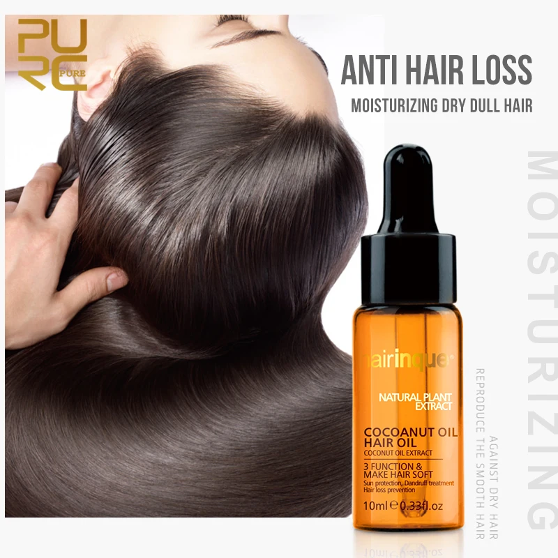 

Кокосовое масло hairinque для лечения волос, против выпадения волос, защита от солнца, удаление перхоти, сглаживание волос, увлажняющее масло 10 м...