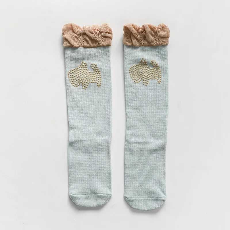 

Baby Girl Boy Socks 0-3years Toddler Baby Cotton Mesh summer Breathable Socks Newborn Infant knee high Vrawl Socks 1 Pair