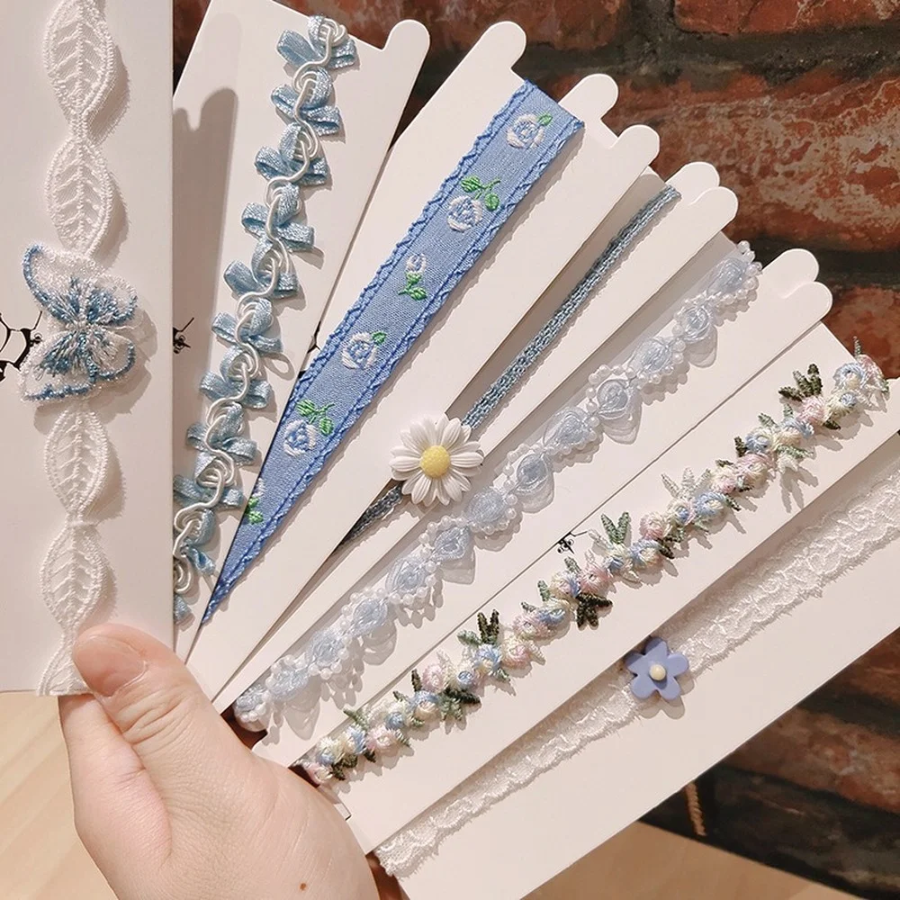 Кружевное женское бархатное ожерелье ручной работы винтажное короткое на шею