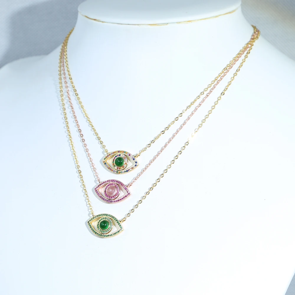 Новое поступление 2021 милое очаровательное Золотистое Ожерелье с микро закрепкой