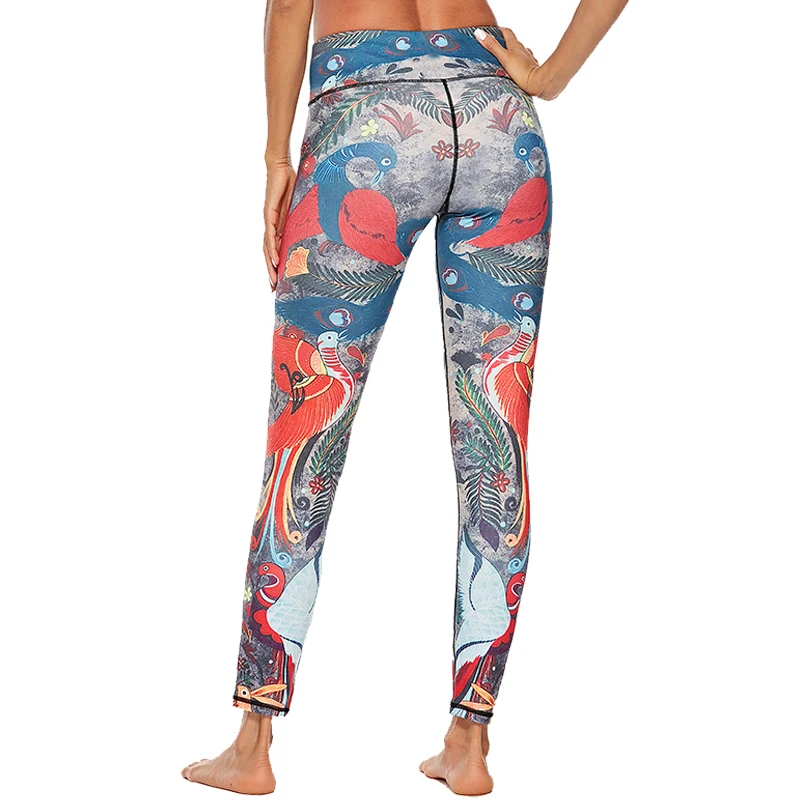 Женская китайская живопись печать Компрессионные Леггинсы гимнастические