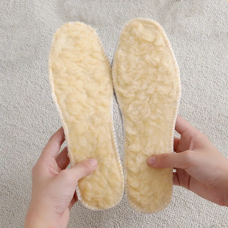 Winter Warmth Thickened Sweat-absorbent Deodorant Soft Insoles Unisex Thick Velvet Comfortable Cotton Insoles Snow Boots Insoles