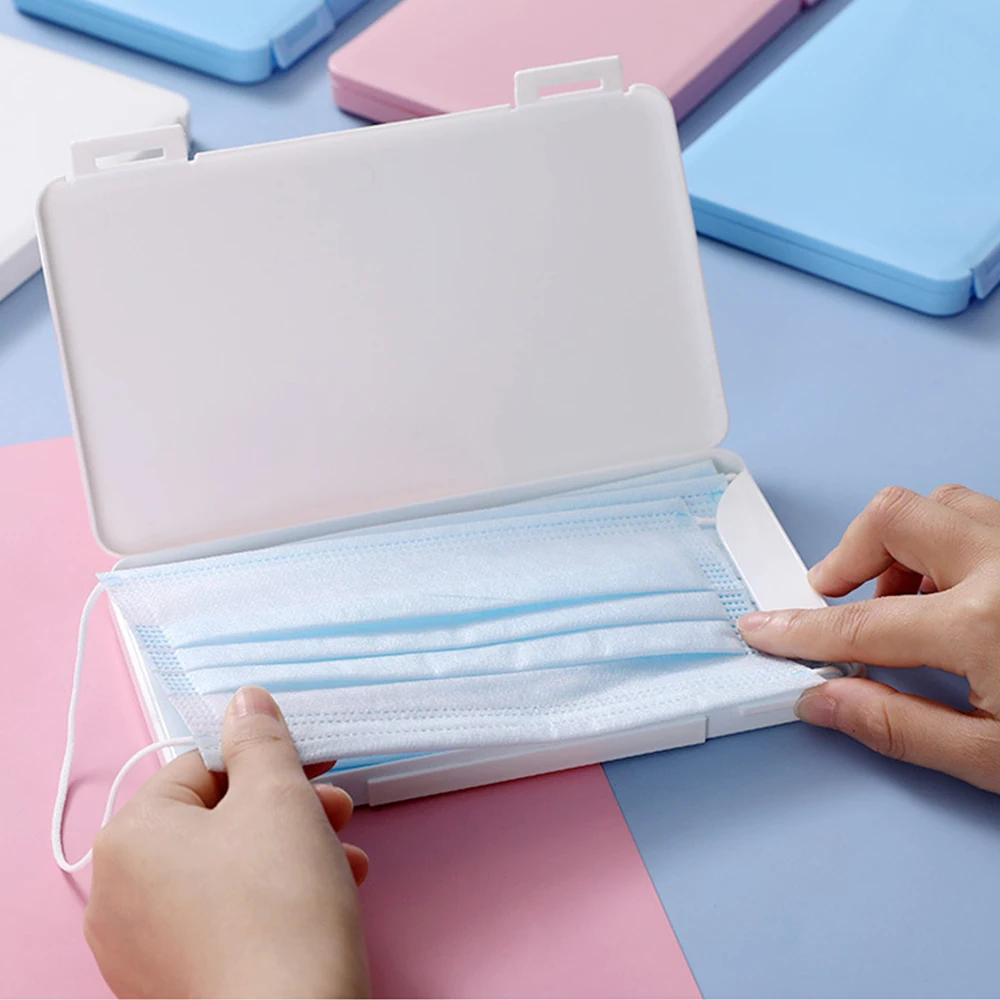 Пластик маска коробка для хранения маски держатель Портативный защита от пыли