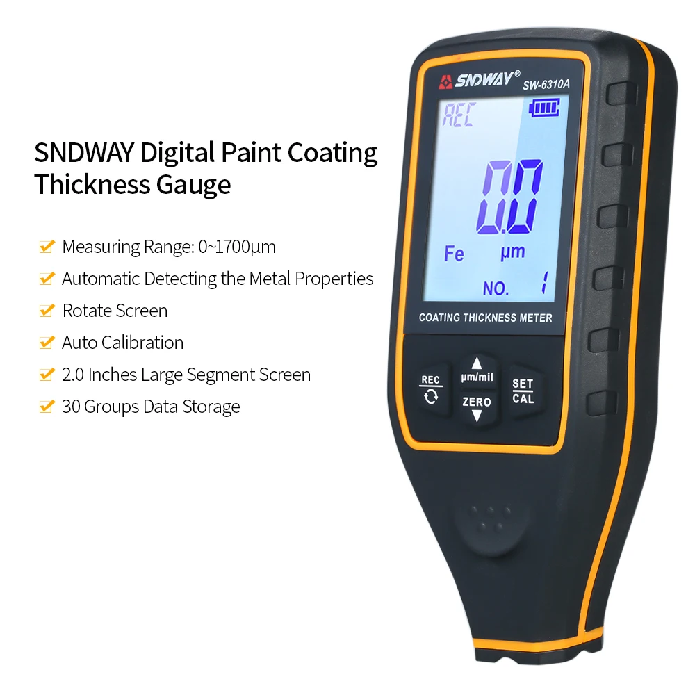 SNDWAY SW 6310A цифровой измеритель толщины покрытия краски ручной тестер