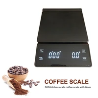precision coffee scale household kitchen food jewelry weight balance smart digital mini scale with timer led display measuring