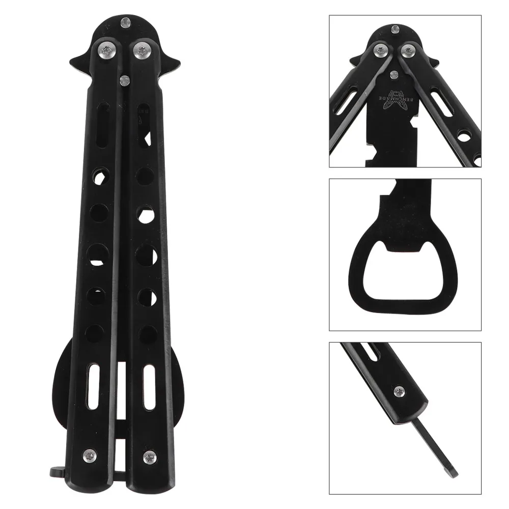 

Bottle Opener Style Trainer Tool Metal Beer Black Bar Supplies (Black)