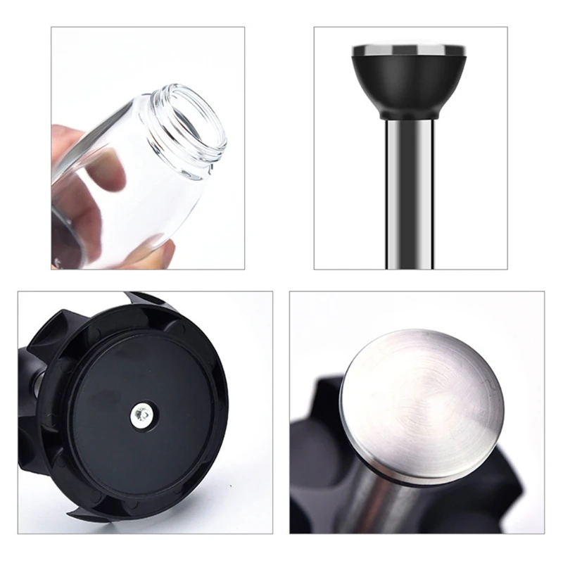 

360Rotating Base Seasoning Jars Set 3 Holes Adjustable Transparent Glass Leak-proof Soy Sauce Bottle Cruet Spices Pepper Salt C