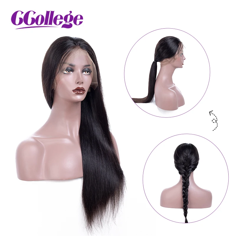 Парики из человеческих волос на сетке спереди 13 х4 с эластичной резинкой