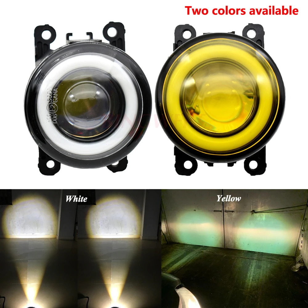 2pcs Car Accessories 3000LM LED Lamp Fog Light + Angel Eye DRL Daytime Running Light 12V For F-ord Ranger 2005-2015 images - 6