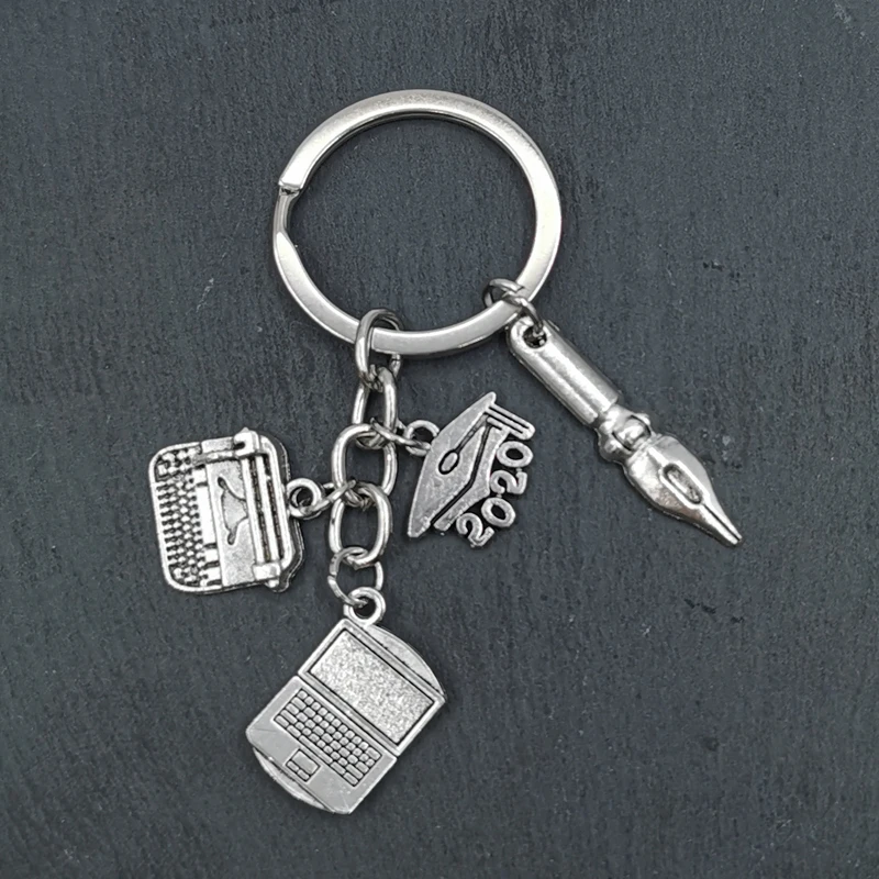 Новый милый ноутбук кулон брелки пишущая машинка брелок ручка сумка Шарм