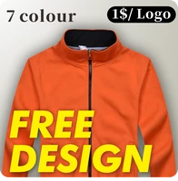 customized stand up collar jacket autumn and winter men and women with the same slim slimming clothes printed embroidery logo