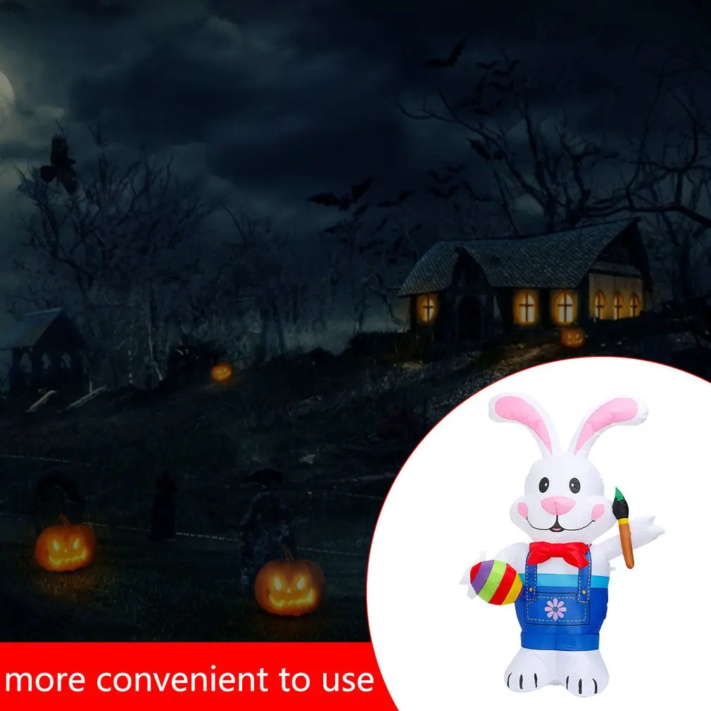

1.8m Easter Inflatables Bunny Rabbit Outdoor Indoor Easter Holiday Decorations Yard Lawn Inflatables Decor With LED Lights