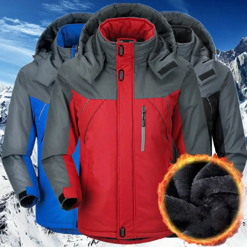 Новая лыжная куртка мужской лыжный костюм теплая зимняя уличная флисовая