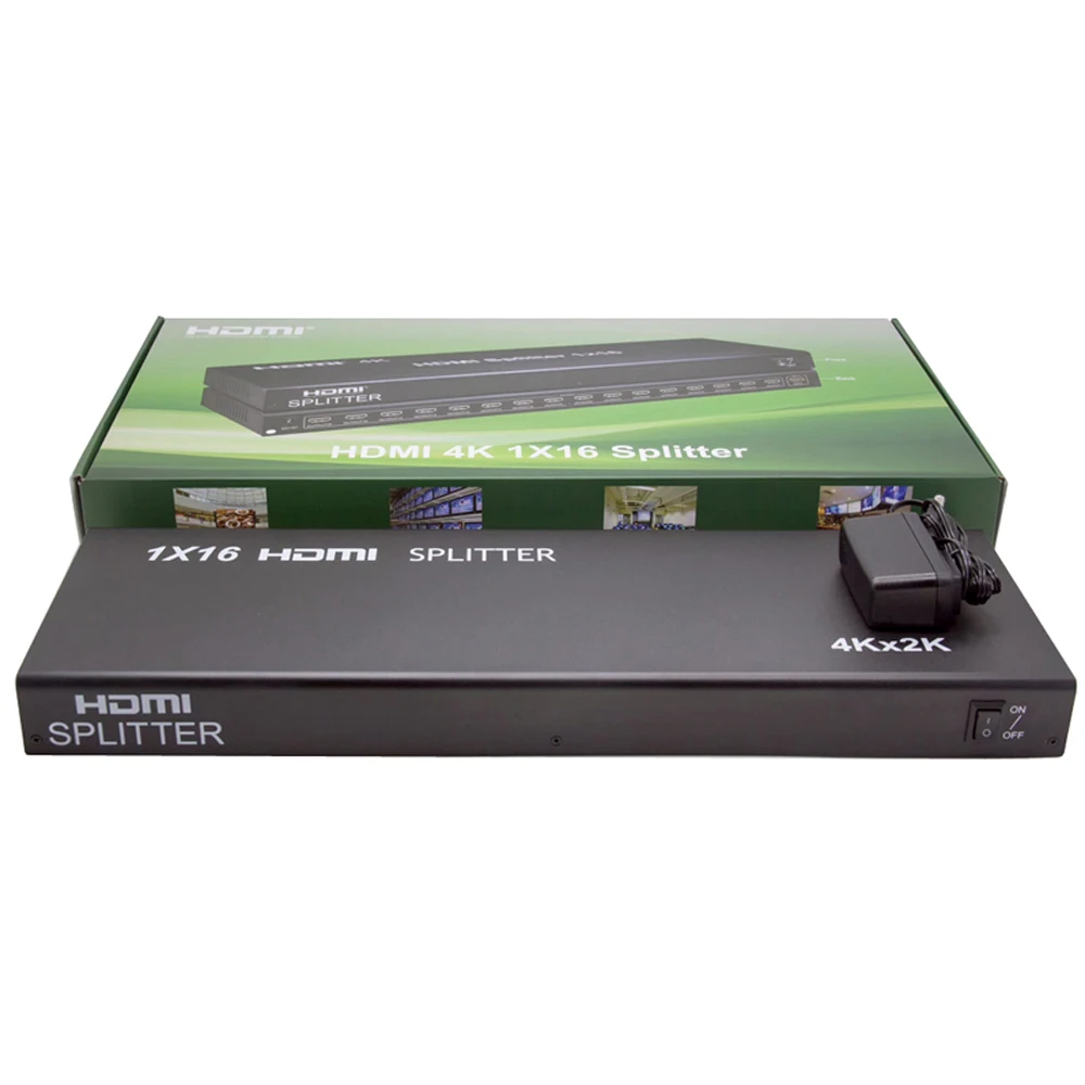 

4K 1 in 16 Out HDMI Splitter Video Distributor Converter Support Full Ultra HD 1080P for PS3 PS4 HDTV XBOX DVD Computer PC