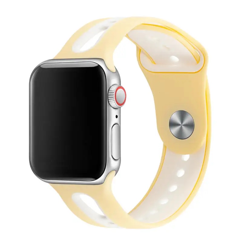 Ремешок для наручных часов для Apple Watch, ремешок 42 мм, 38 мм, Версия 44 мм 40 мм ремешок силиконовых наручных часов Iwatch, ленты для наручных часов Apple Watch, Series4/3/2/1 81003 - Цвет ремешка: 12