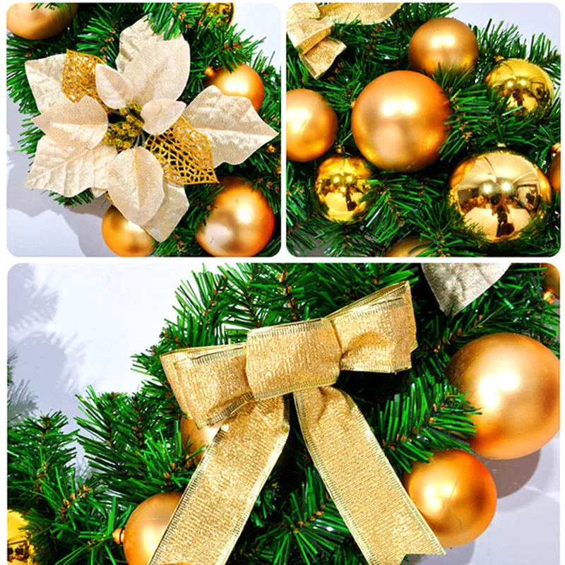 

2.7m Christmas Rattan Decor Tree Hanging Ornaments PVC LED Garland Gifts Xmas Party New Year Hotel Decor Home Window Supplies