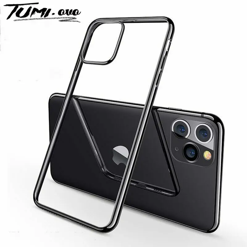 Роскошный Ультратонкий Прозрачный чехол для телефона с покрытием iPhone 11 Pro XS Max XR X
