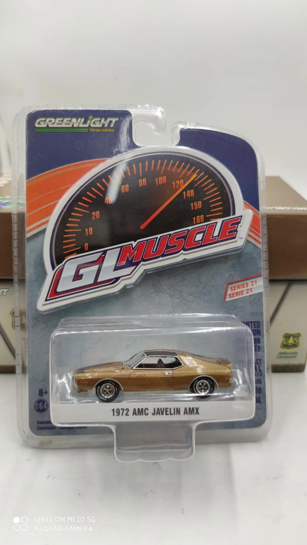 GreenLight 1:64 1972 AMC Javelin AMX сплав модель автомобиля металлические игрушки для детей