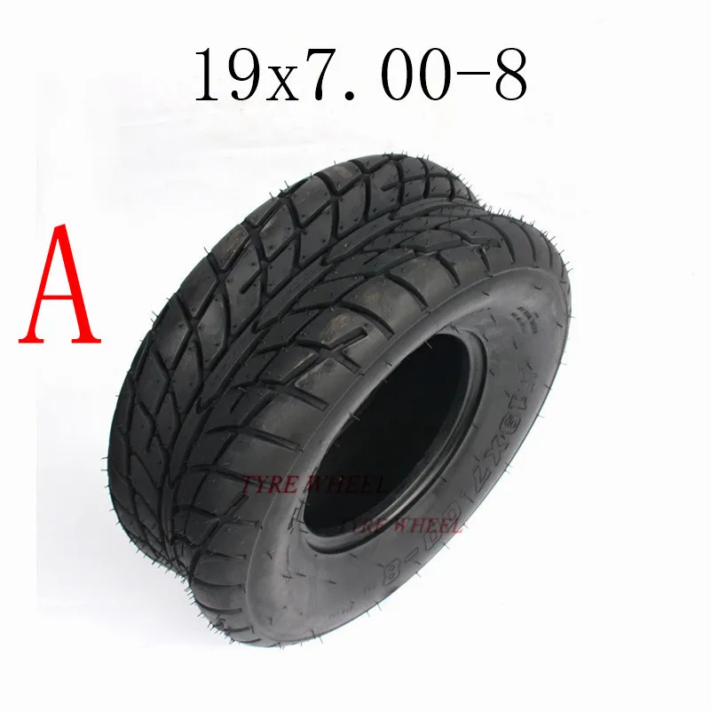 19x7.00-8 Inch ATV Vacuum Tire Four Wheel Vehcile Motorcycle Fit for 50cc 70cc 110cc 125cc Small Front or Rear Wheels | Автомобили и