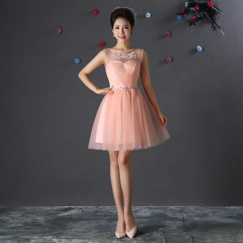 Подростковые короткие платья для невесты Элегантное свадебное платье гостей