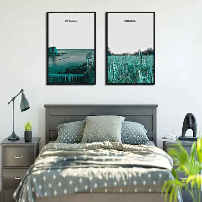 

Abstract Tourist Sunset Leaves Paintings Bright Wall Art Nordic Canvas Prints Posters Living Room Bedroom Corridor Decoration